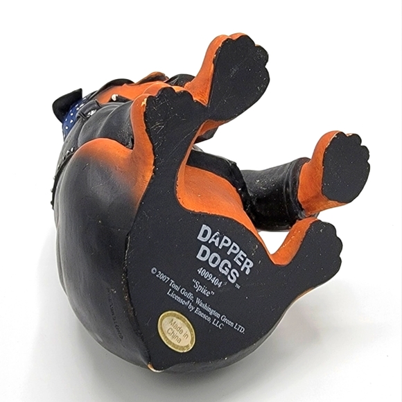 Dapper Dogs statue figurine Spike Enesco Biker Leather bandanna 5.75" Goffe - Picture 4 of 5